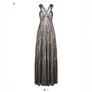 NWT Ba&sh metallic thread gown